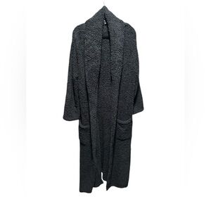 Barefoot Dreams Charcoal CozyChic Knit robe